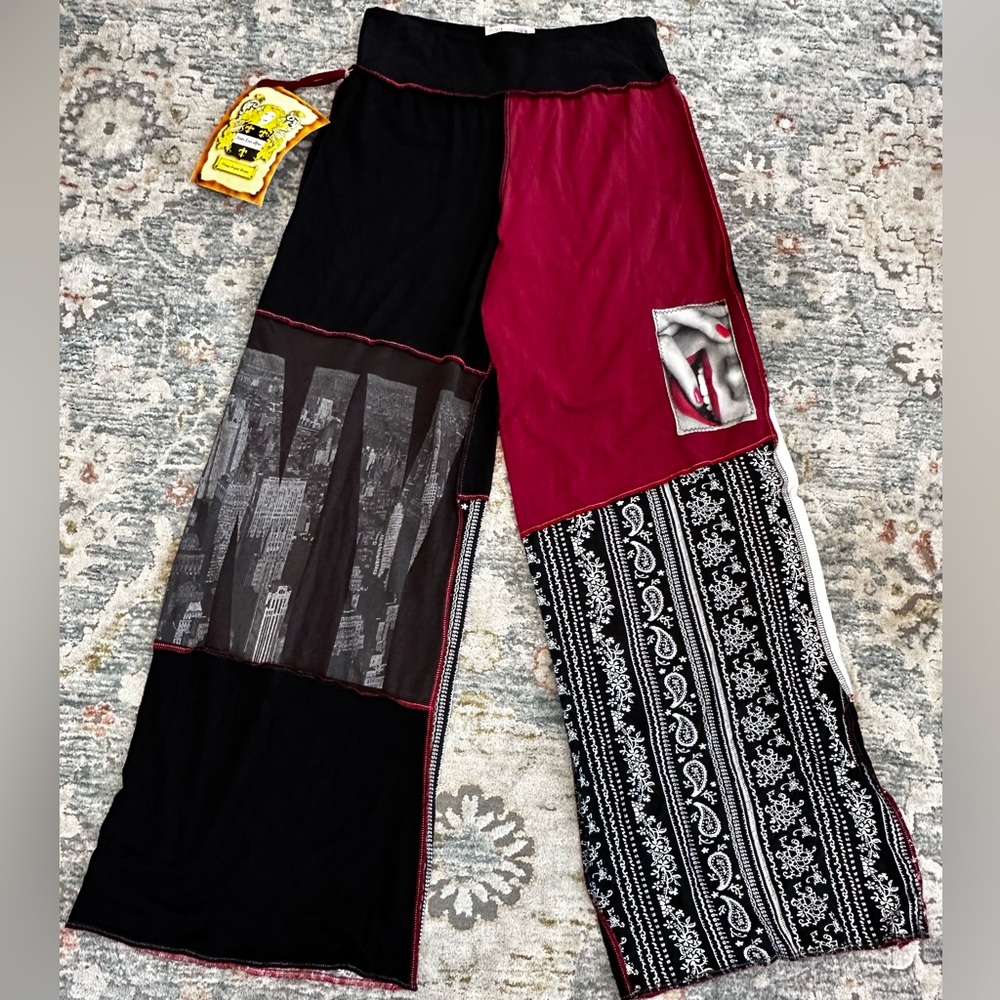Styles Ever After by Kim Styles re purposed Vintage Wide Leg Lounge Pants Med